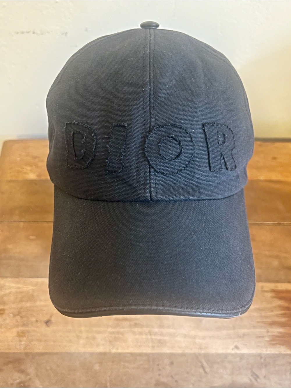 Dior Black Tonal Logo Baseball Cap Size M Made in Italy